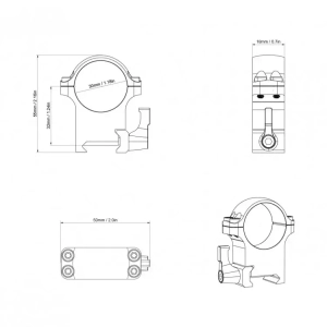 Крепление Vector Optics 30 mm STEEL MEDIUM QD WEAVER RINGS (XASR-SQ12)