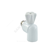 Кран шаровой PP-R белый Дн 25х1/2" НР угловой для радиатора VALFEX 10148125