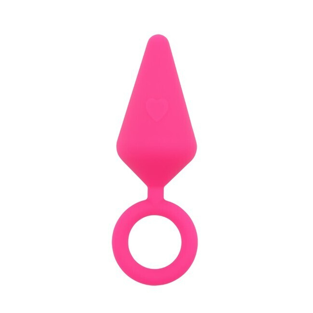 Анальная пробка с кольцом Candy Plug S-Pink (Цвет: розовый)