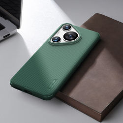 Чехол зеленого цвета (Deep Green) от Nillkin c поддержкой зарядки MagSafe для Huawei Pura 70 Pro и Pura 70 Pro+, серия Super Frosted Shield Pro Magnetic Case