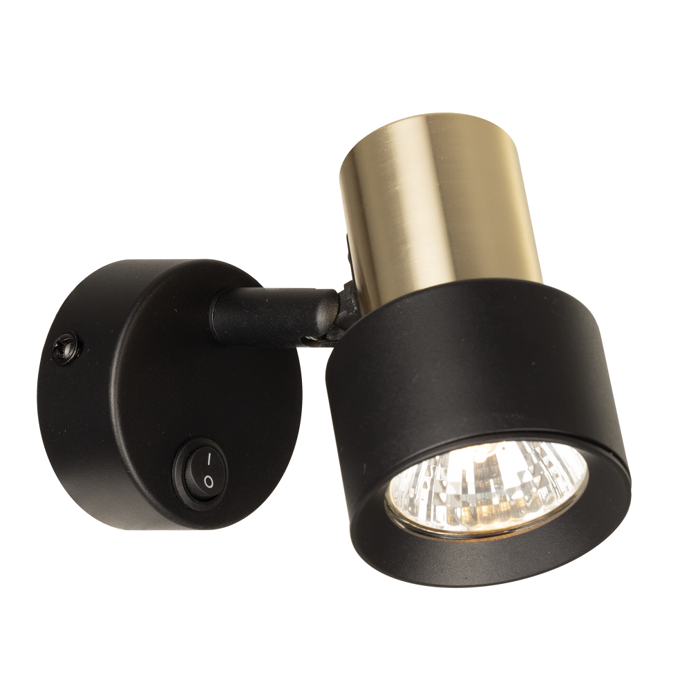 Citilux SAT CL505611 Спот поворотный с выключателем Чёрный+Золото