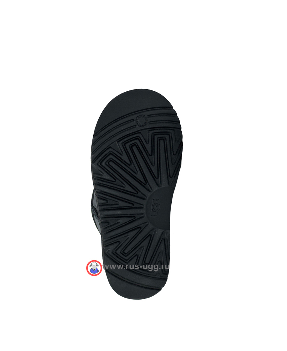 KIDS CLASSIC SHORTZIP LEATHER Black