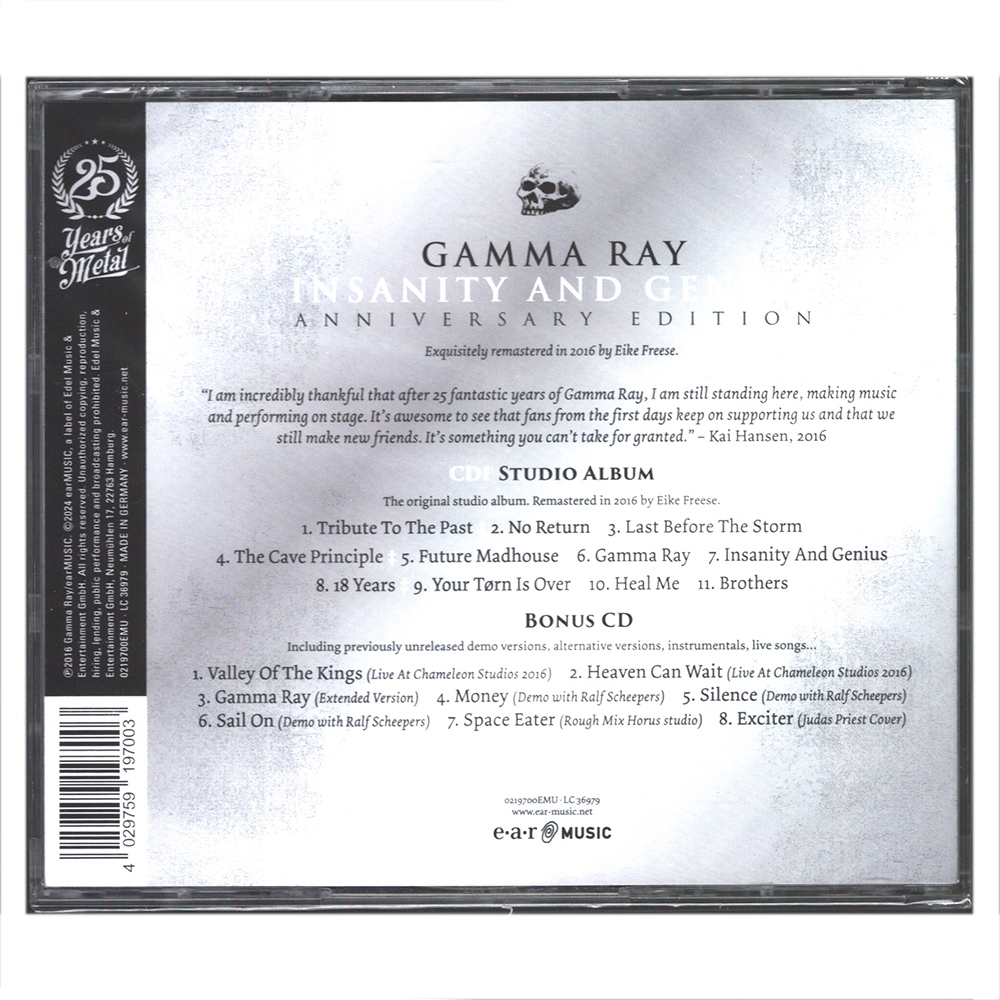 Gamma Ray / Insanity And Genius (Anniversary Edition)(2CD)