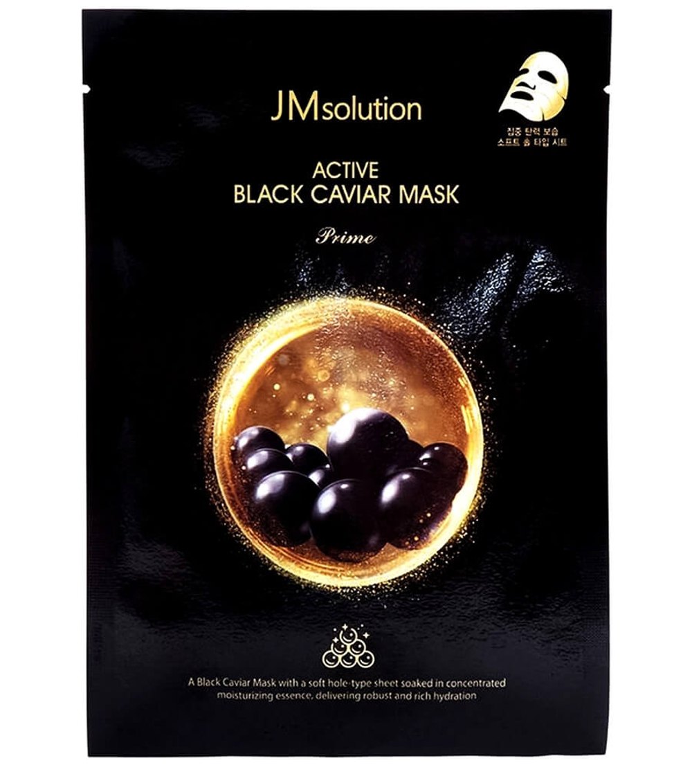 JMsolution Антивозрастная тканевая маска с черной икрой Active Black Caviar Mask