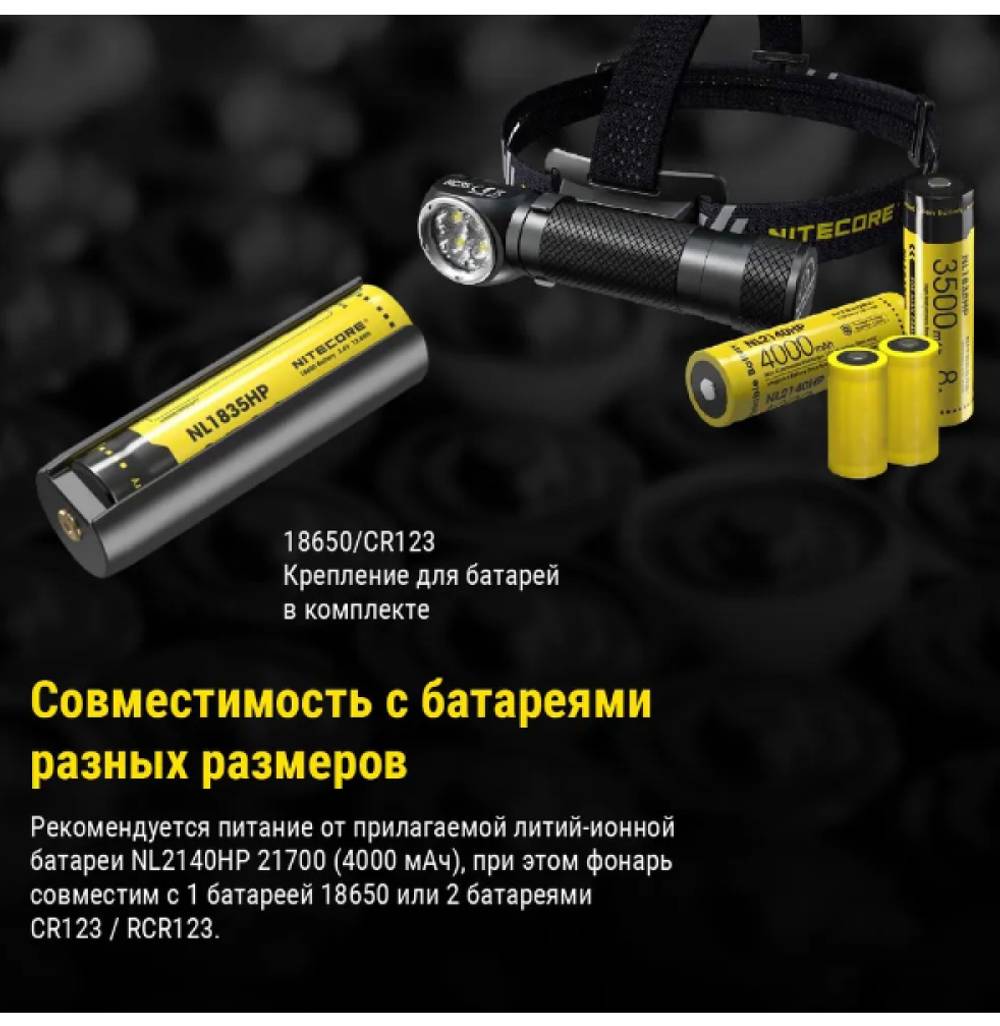 Фонарь налобный Nitecore HC35 2700 люмен дальность 134м магнитное основание