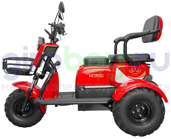 Электротрицикл IKINGI SIBTRIKE T3 Pro MAX 1000W (60V/30Ah) - Красный фото №6