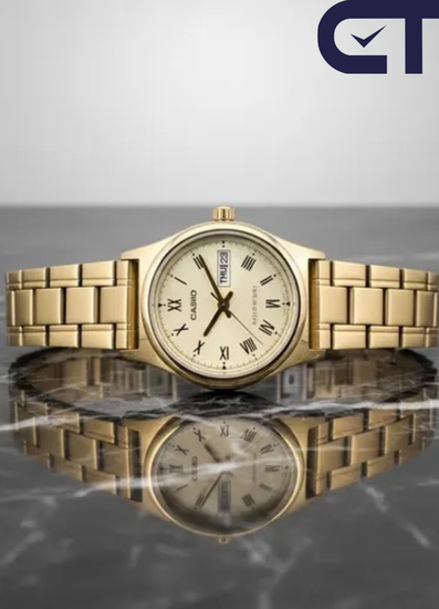 Casio LTP-V006G-9B — женские часы с датой и днём недели
