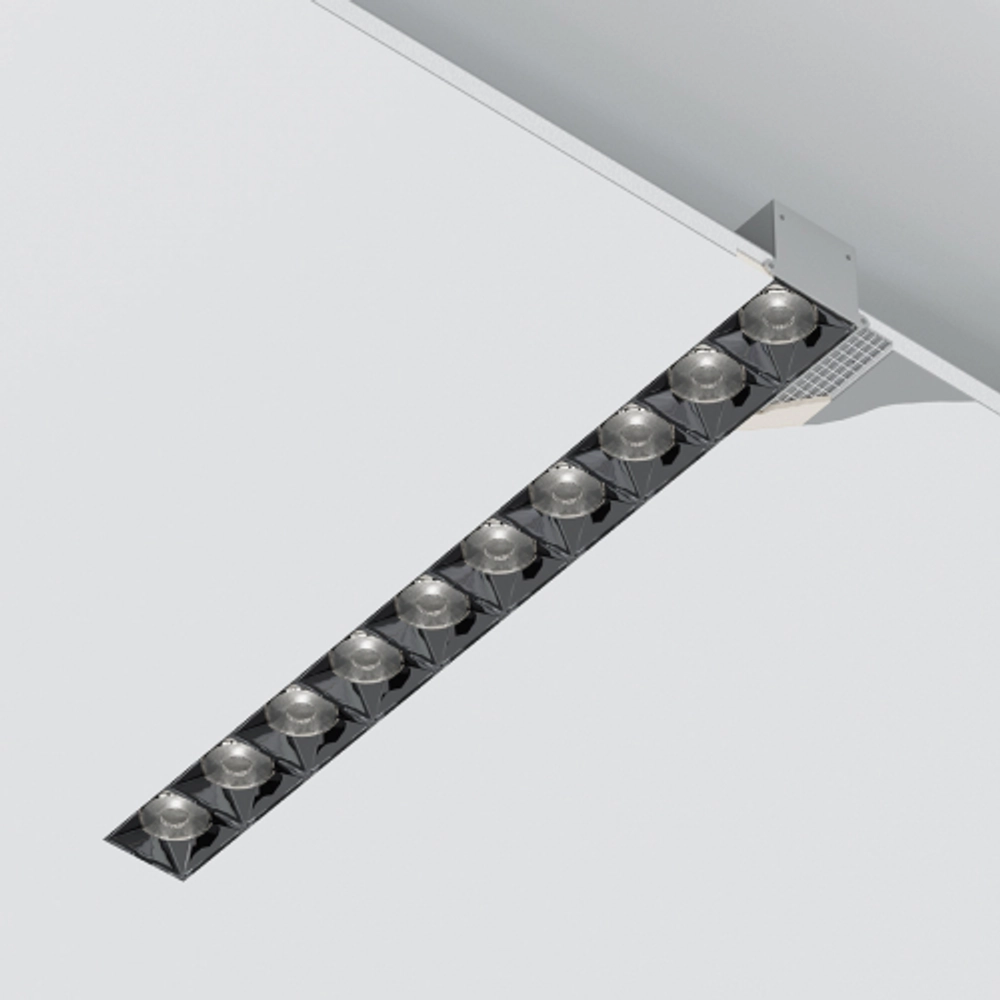 Donolux Led св-к встраиваемый, 20W, 383х74, 8мм, H39, 8мм, 1800Lm, 38°, 3000К, Ra80, IP20, UGR16, корп