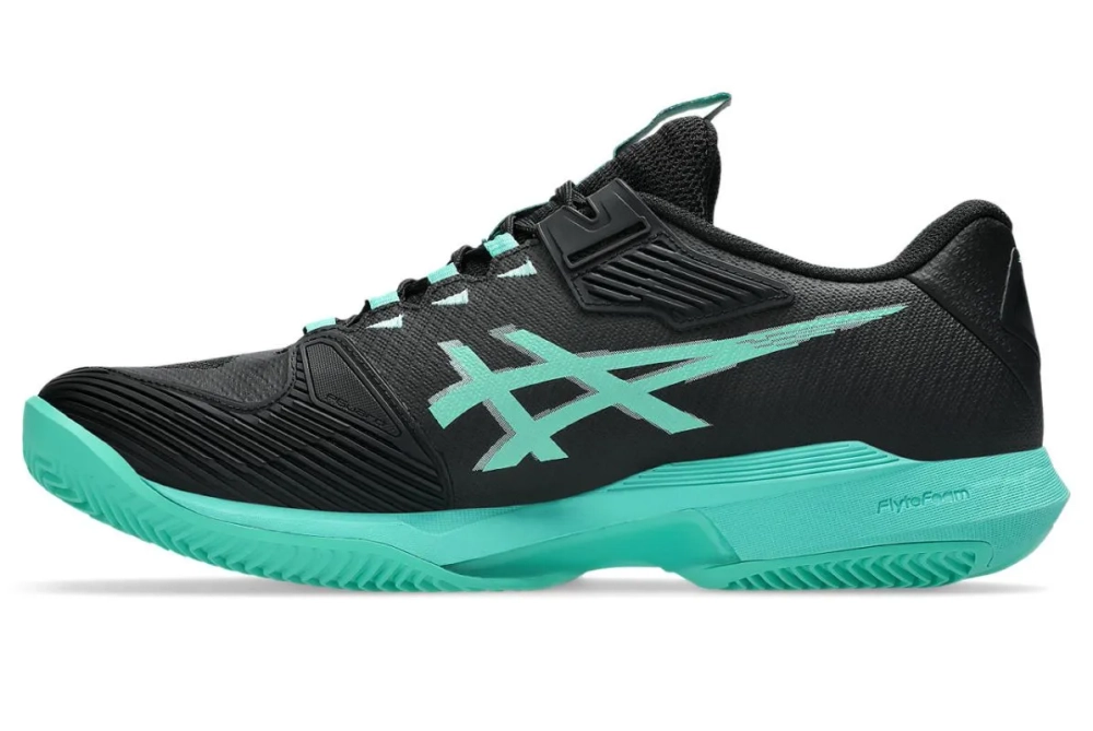 Теннисные кроссовки Asics Solution Speed FF 4 Clay - black/aurora green