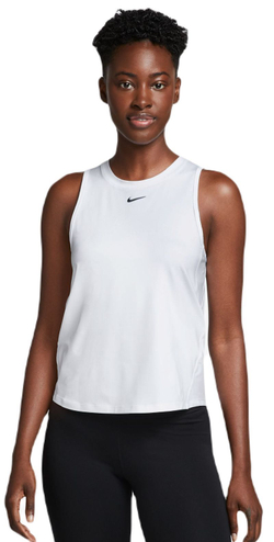 Женский топ теннисный Nike One Classic Dri-Fit Tank Top - white/black