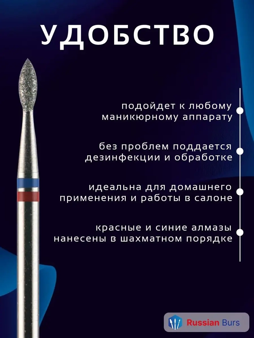 Фреза почка гибридная 2,1 мм 1 шт