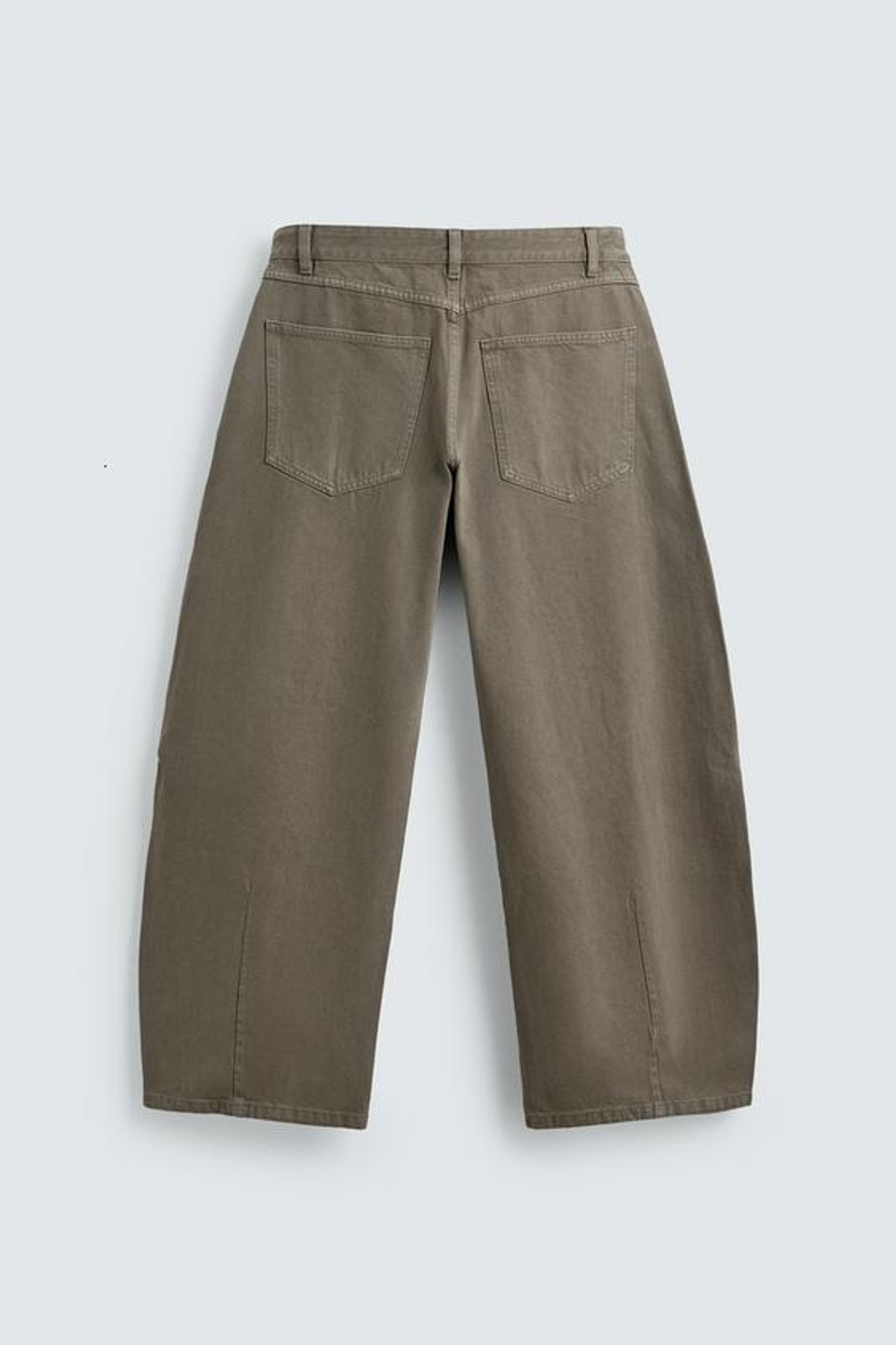 ZARA ДЖИНСЫ BALLOON FIT НА МОЛНИИ, РЫЖЕВАТО-КОРИЧНЕВЫЙ