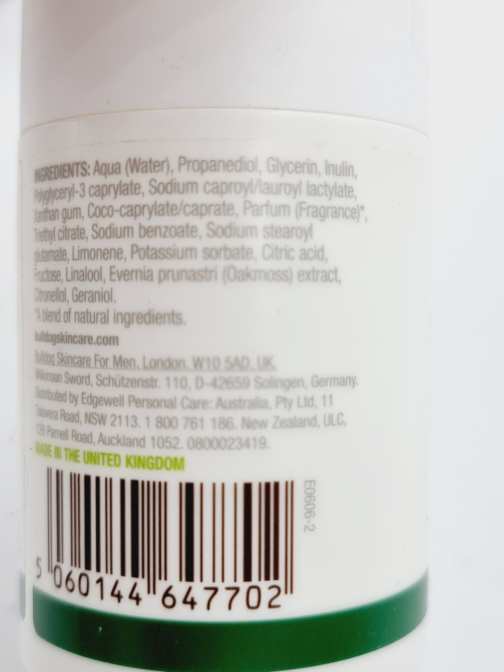 Bulldog Натуральный дезодорант с мятой и эвкалиптом Peppermint & Eucalyptus Natural Deodorant 75 мл (Из Финляндии)