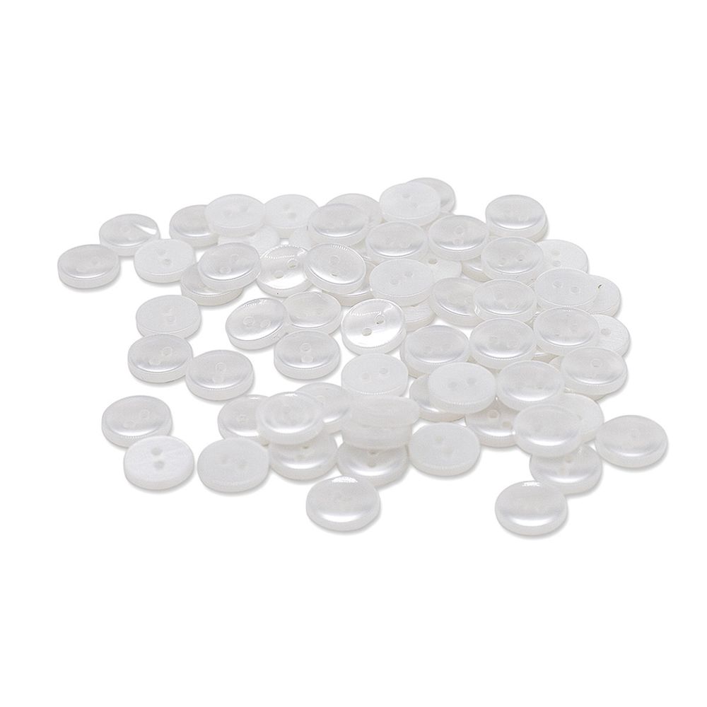 Пуговицы 2 прокола 18L=11 мм, (white (белый)), CRA503, 144 шт