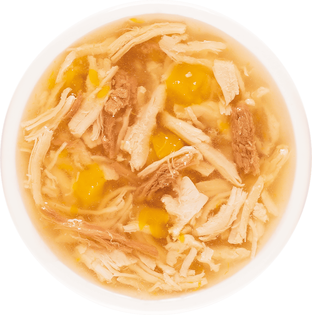 Деревенские лакомства консервы д/кошек «Суп из курицы с уткой и тыквой», пауч 35гр*4шт