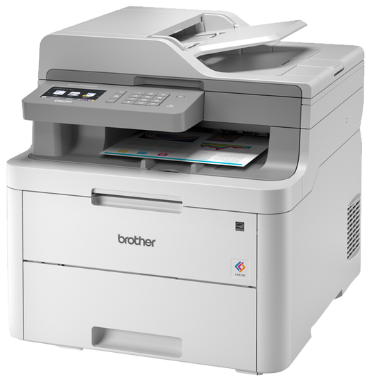 МФУ лазерное Brother DCP-L3550CDW, цветн., A4, белый/серый