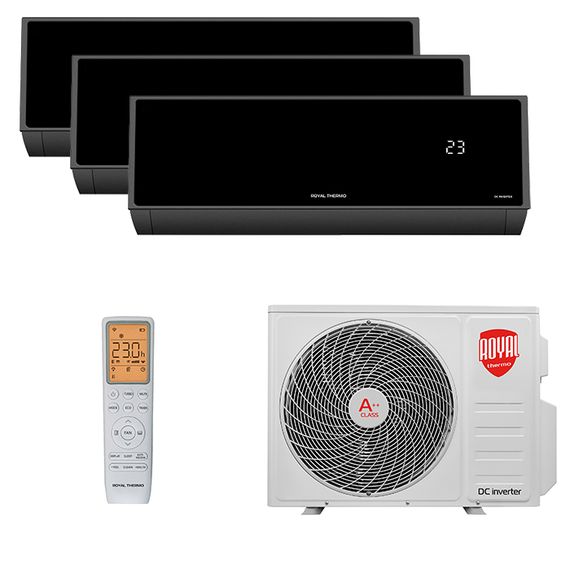 Мультисплит система на 3 комнаты Royal Thermo RTFMI/in-09HN8/black x 3 / RTFMO/out-27HN8