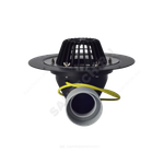 Воронка кровельная HL64.1 с горизонтальным выпуском PP Дн 75/110 с листвоуловителем, электрообогревом, теплоизоляцией, обжимным фланцем HL HL64.1
