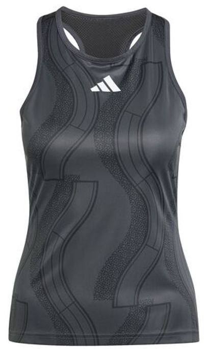 Женский топ теннисный Adidas Club Tennis Graphic Tank Top - carbon/black