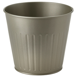 IKEA CITRONMELISS  (ИКЕА СИТРОНМЕЛИСС)  -  Крышка для цветочного горшка, закрытая/открытая/серая, 15 см