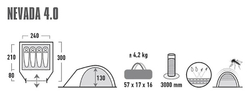 Палатка High Peak Nevada 4 [10204]