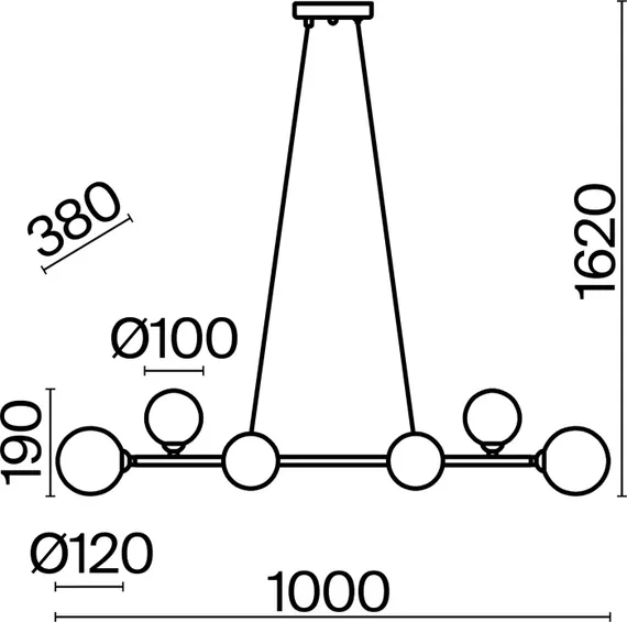 Подвесной светильник Globos FR5222PL-08B Freya