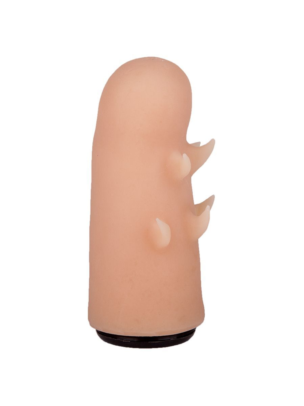 Черный пояс-трусики с двумя телесными насадками Soft-Dolli - 15,7 и 10 см. (Цвет: телесный с черным)