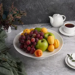 Блюдо для фруктов 30 см h9 см белое фарфор P.L. Proff Cuisine [1]