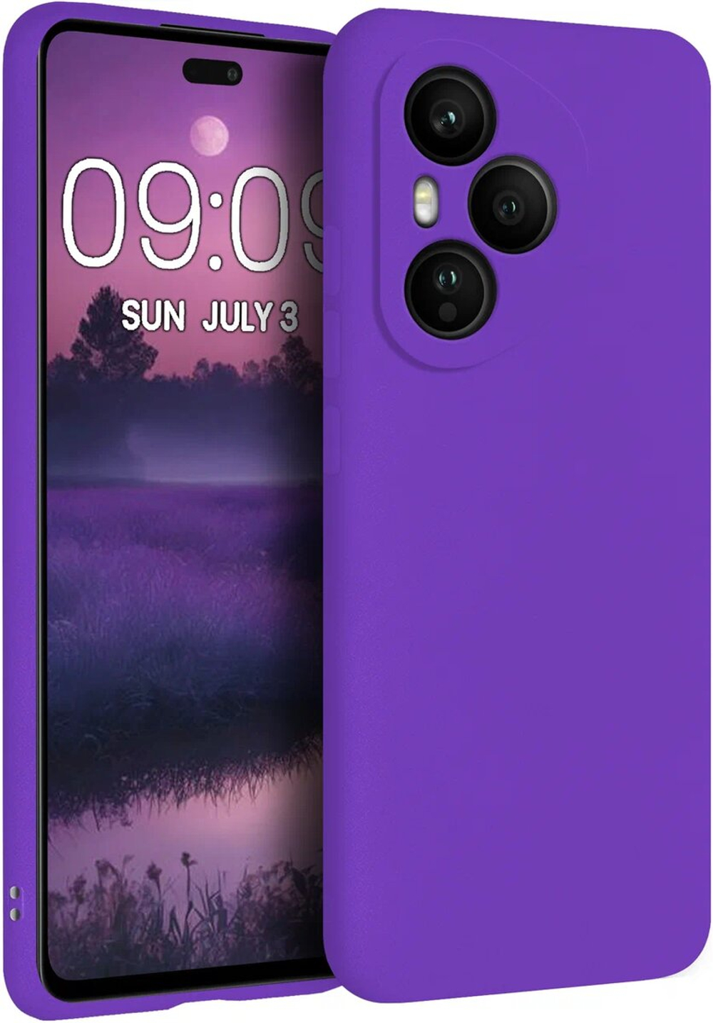 Мягкий Soft Touch чехол из силикона для HONOR 400 PRO с бархатной подкладкой