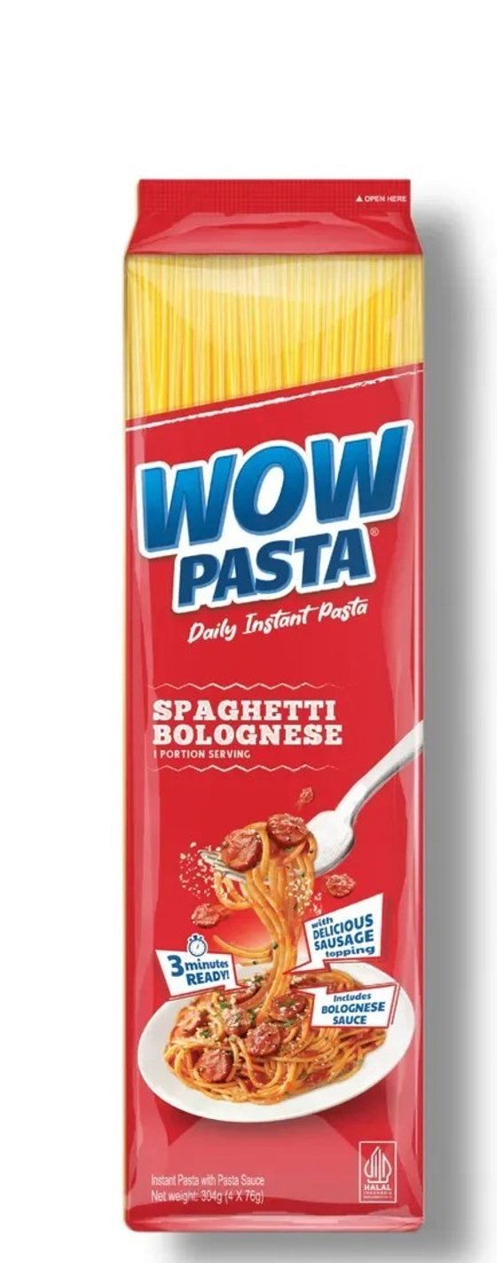 Лапша быстрого приготовления "WOW PASTA" паста Болоньезе 76гр (4шт)  пакет
