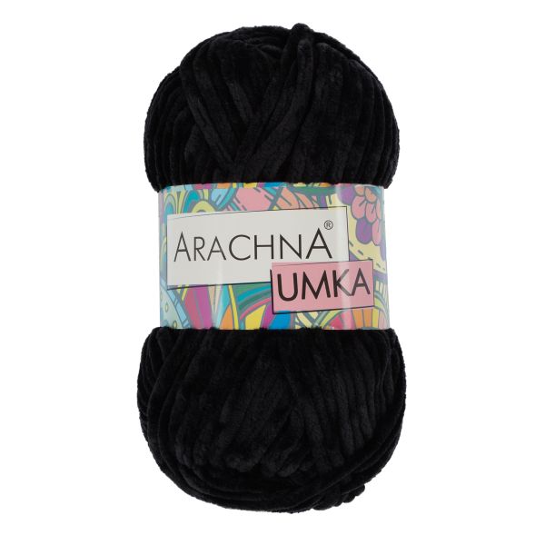 Пряжа Arachna Umka / уп.5 мот. по 100 г, 120 м, 10 черный