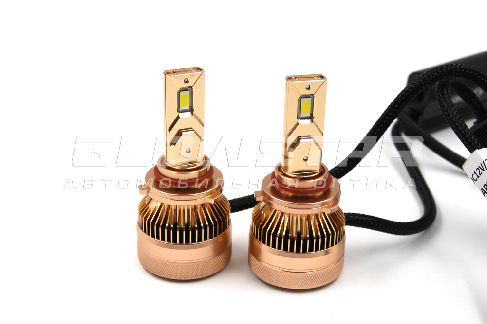 Светодиодные лампы HB4 (9006) Sariti T3 с вентилятором, 12V-24V, 50W, 6000K (комплект, 2шт)