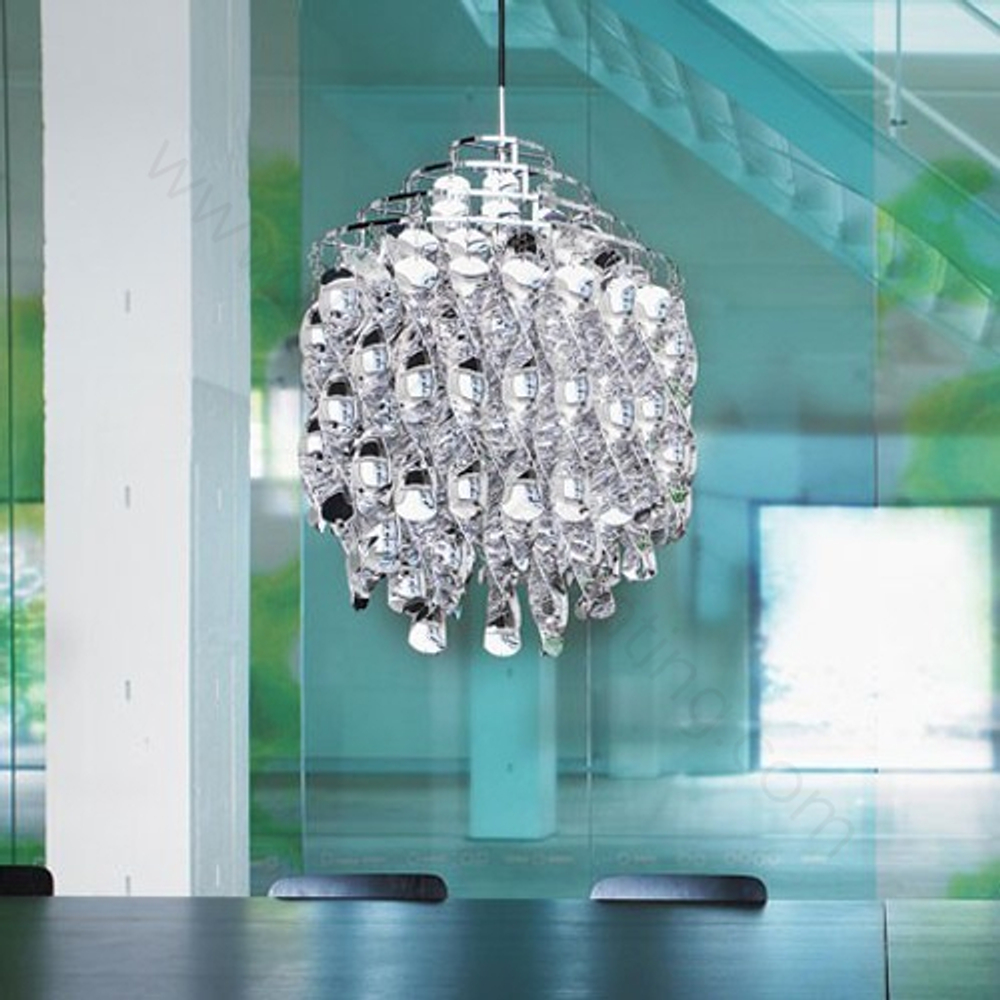 Pendant design lamp  Spiral SP01 by Verpan Panton (Silver)