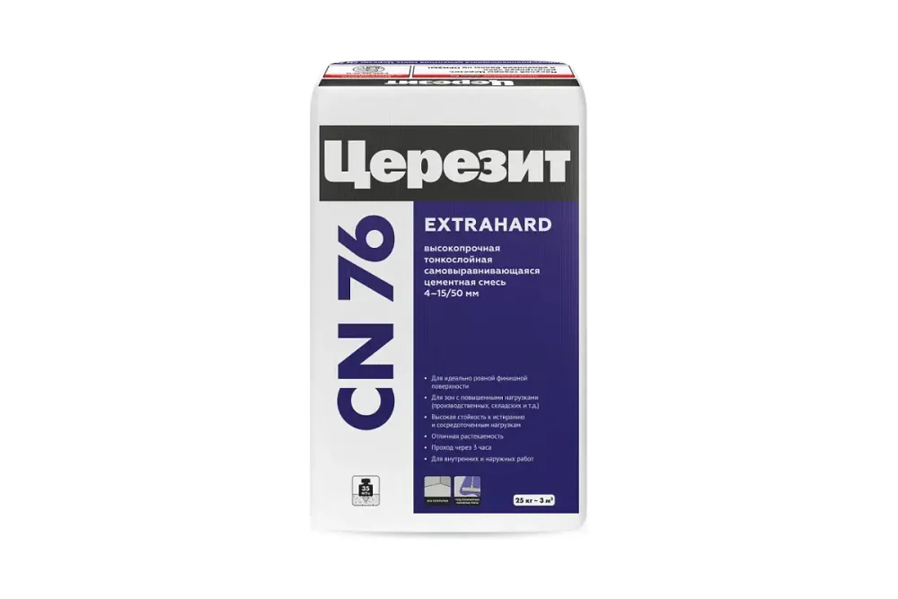 Самовыравнивающаяся смесь высокопрочная Церезит CN 76 4-15 мм 25 кг