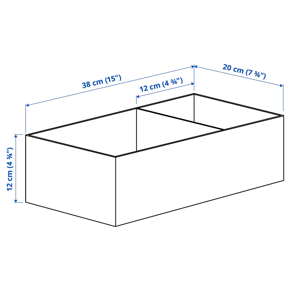 IKEA SKUBB  (ИКЕА СКУББ)  -  Коробка, 3 шт. - белый 20х38х12 см
