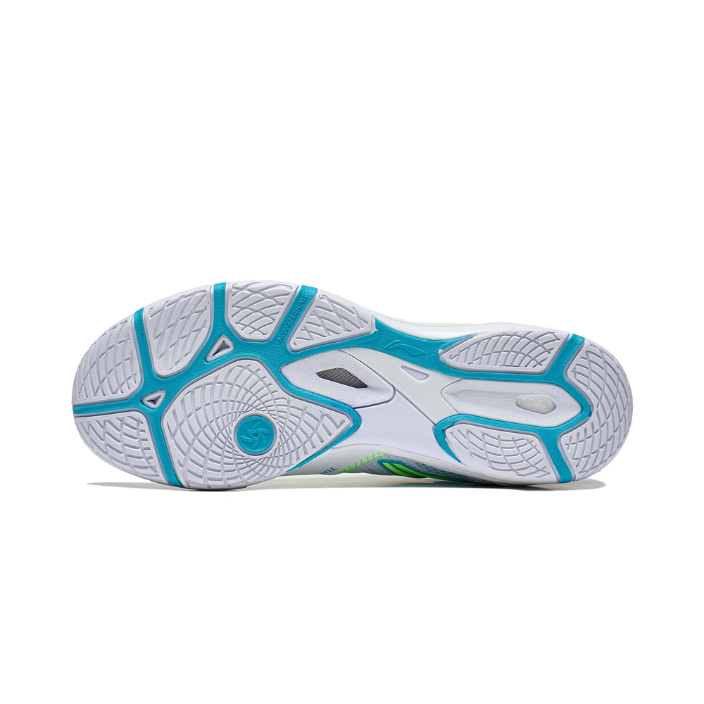Li Ning Low top Table Tennis Shoes Unisex Standard White/Light Aqua Blue