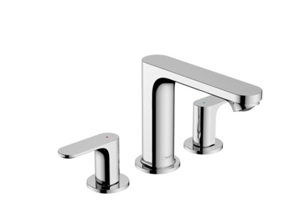 Смеситель для раковины Hansgrohe Rebris S 110, на 3 отверстия, со сливным 72530000