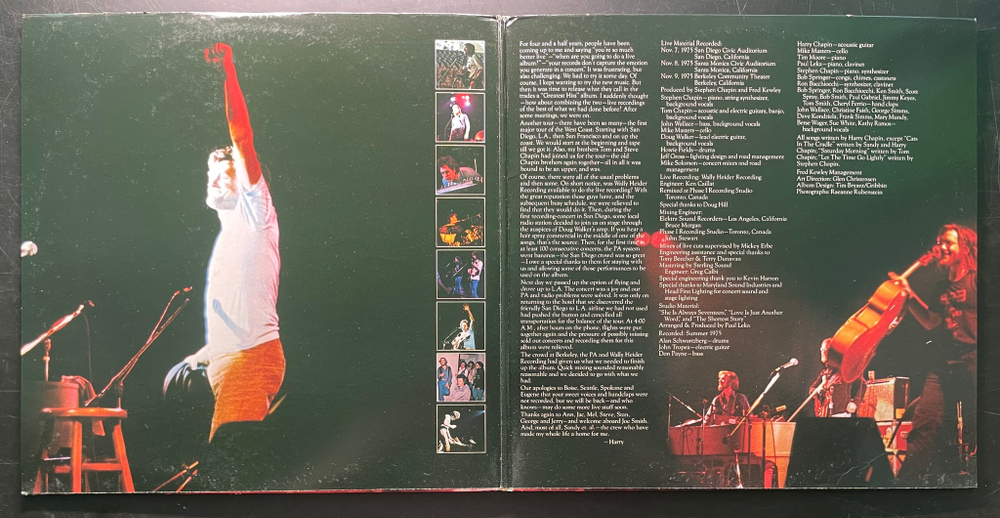 Harry Chapin ‎– Greatest Stories - Live 2LP (США 1976г.)
