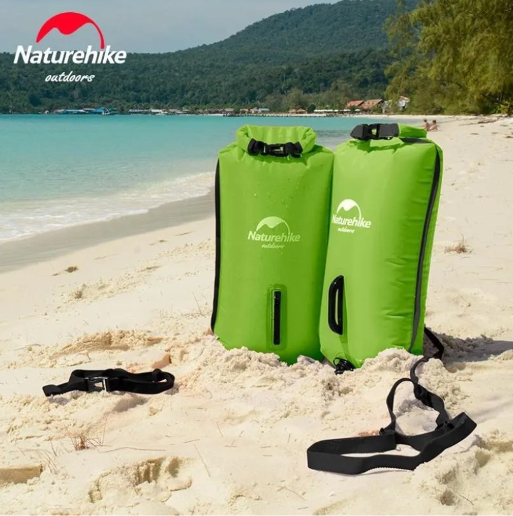 Гермомешок Naturehike туристический 18 л. ярко-зеленый, артикул NH17S001-G-GR, Под заказ