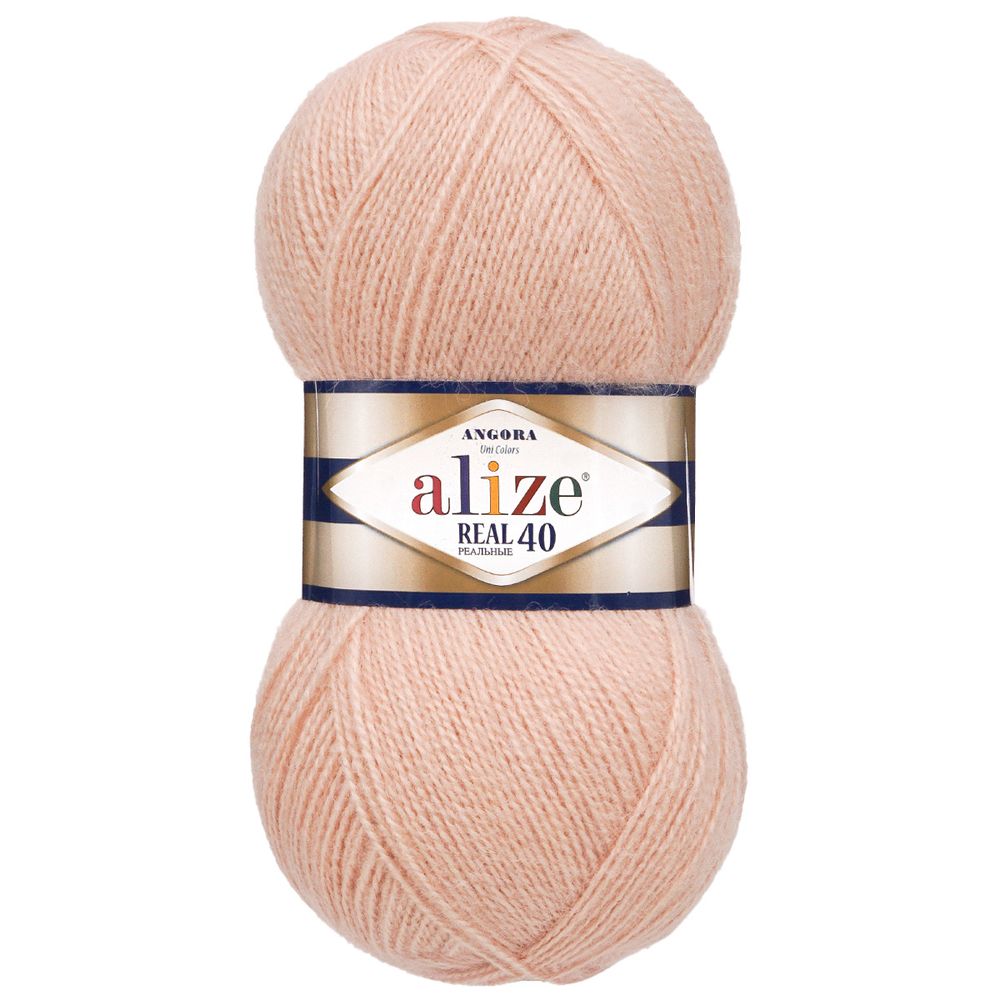 Пряжа Alize (Ализе) Angora Real 40 / уп.5 мот. по 100 г, 430м, 404 шампань A