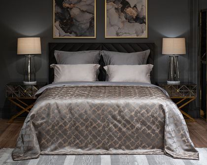 Покрывало 260x260 Garda Decor TRENTO серое