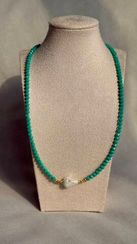 Boyunbağı / Колье / Necklace Sadə kristal muncuqdan hazırlanmış boyunbağı 6