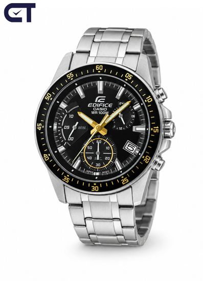 CASIO EFV-540D-1A9VUDF EDIFICE мужские наручные часы — стальной хронограф с черный циферблатом