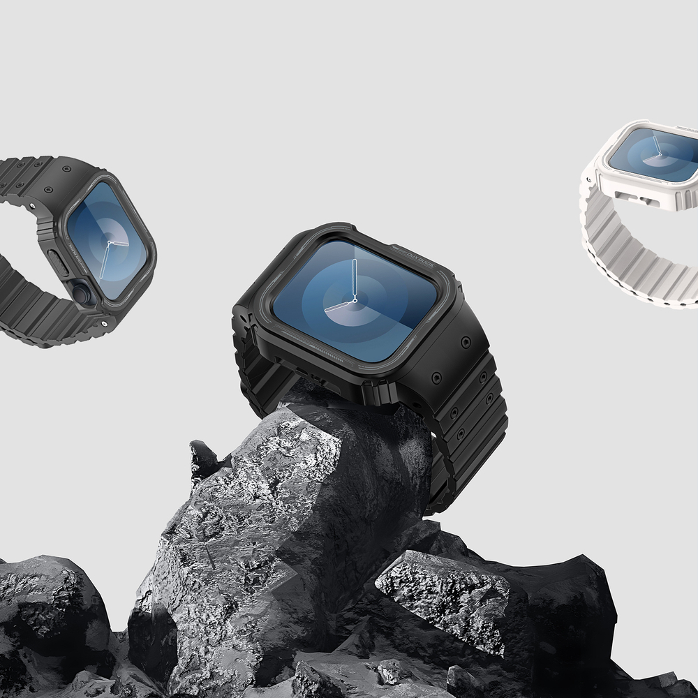 Силиконовый чехол-бампер с ремешком на магнитах от Dux Ducis для часов Apple Watch 38, 40, 41мм, серия Strap One-piece (OA Series)