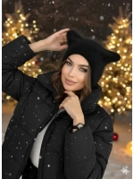 Шапка с ушками зимняя ангора вязаная