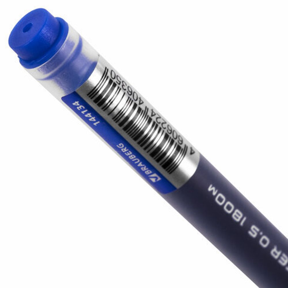 Ручка гелевая BRAUBERG "X-WRITER 1800", УВЕЛИЧЕННАЯ ДЛИНА ПИСЬМА 1 800 м, 1шт, СИНЯЯ, стандартный узел 0,5 мм, 144134