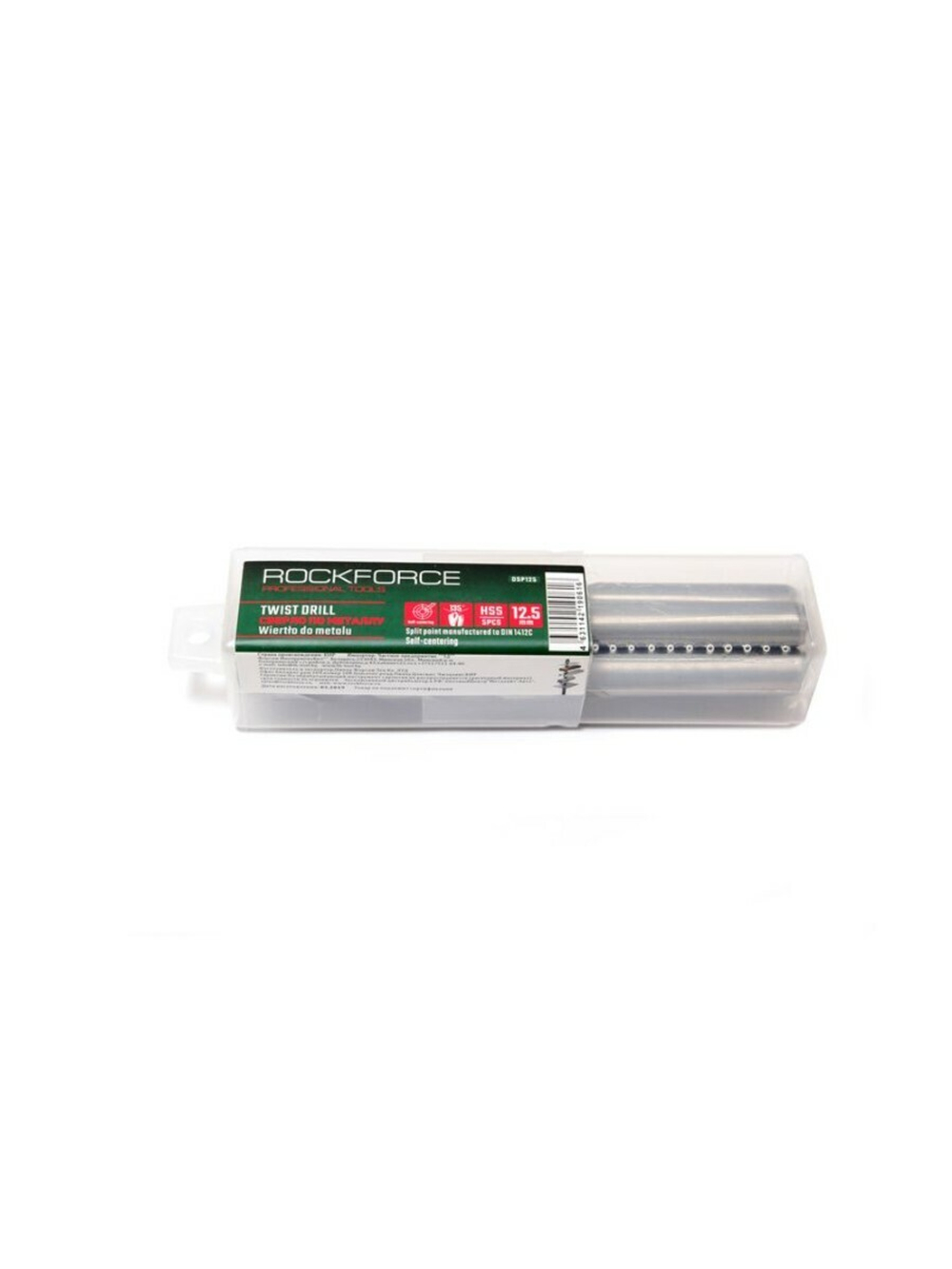 Сверло по металлу 12мм HSS(5шт), в пластиковом футляре RockForce##Rock FORCE RF-DSP120
