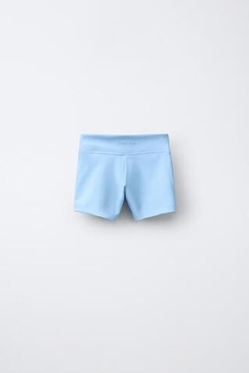ZARA СПОРТИВНЫЕ УКОРОЧЕННЫЕ ЛЕГИНСЫ, НЕБЕСНО-ГОЛУБОЙ