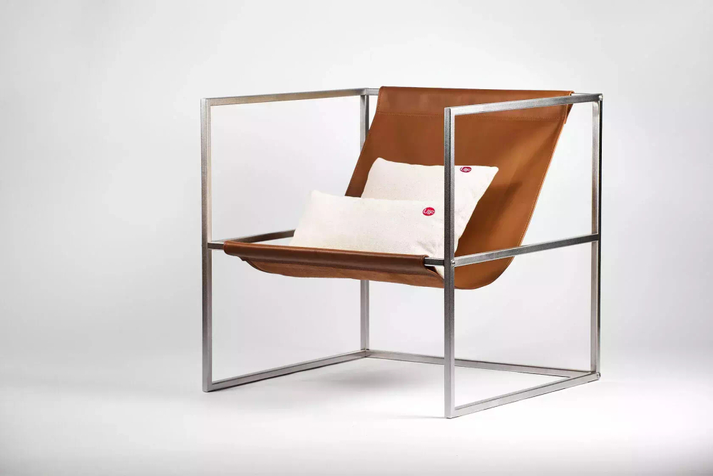 Уличное кресло TESS Outdoor Chair Премиум stainless / natural leather (Up!Flame)