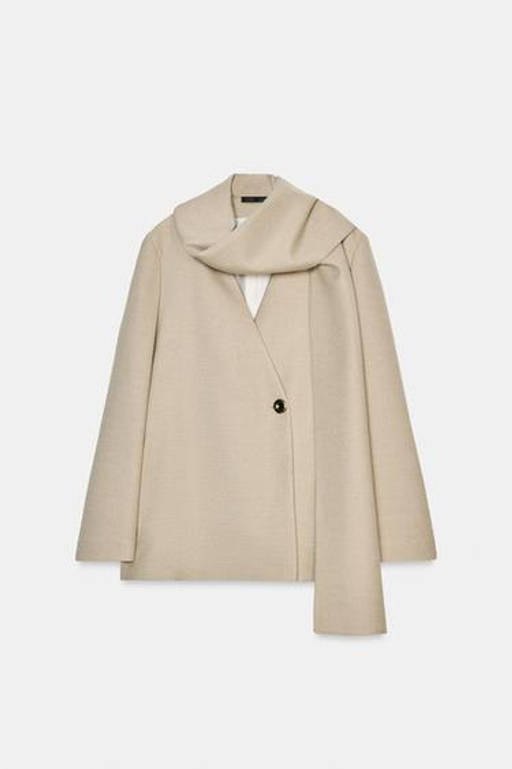 Блейзер с драпированным воротником - ZARA